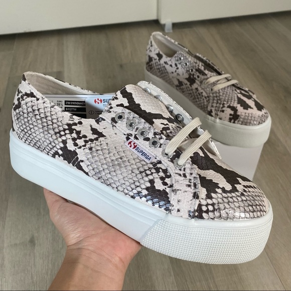 NEW Superga 2790 SYNTHSNAKEW TAUPE Sneakers - Picture 1 of 11
